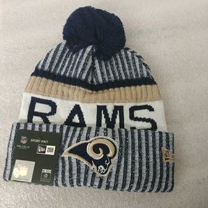Rams beanie knit winter hat